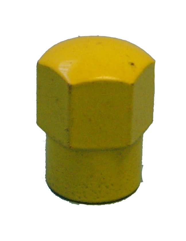 H.P. VALVE CAP HEX - YELLOW}