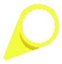 27mm Wheel Nut Indicators (Yellow) (bag 100)}